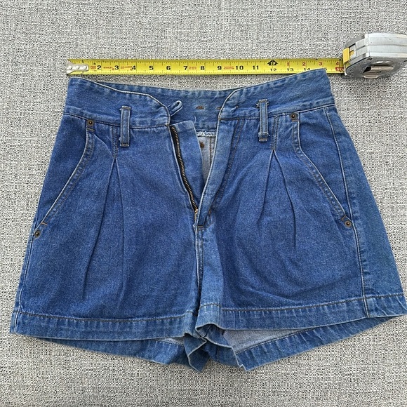 Vintage Anchor Blue Paperbag Jean Shorts - Picture 6 of 8